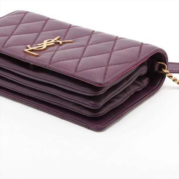 Saint Laurent Paris Sunset Leather Chain Shoulder Bag Red 442906 - Picture 3 of 11